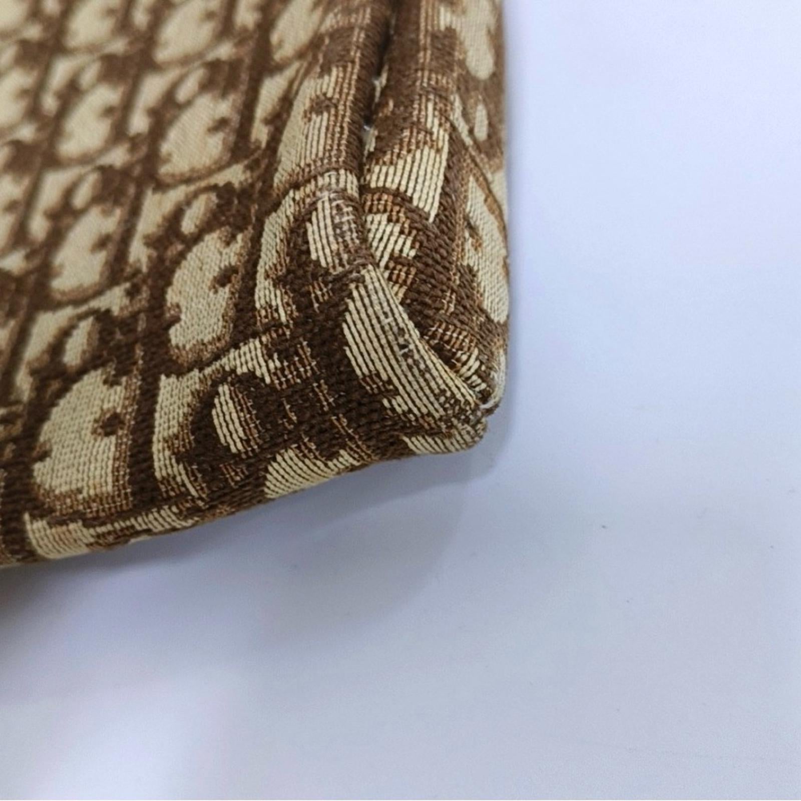 Vintage Christian Dior Trotter Monogram Zip Pouch / Clutch