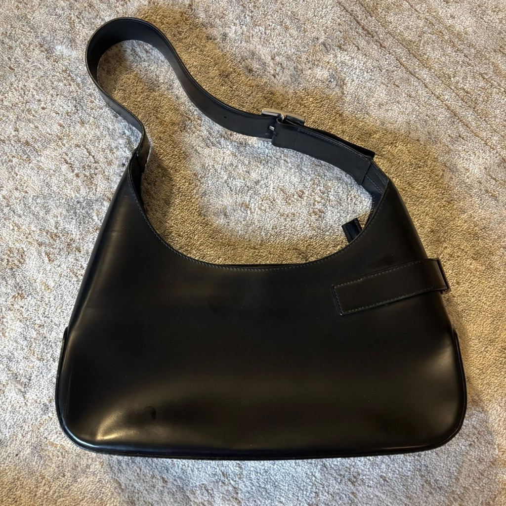 Salvatore Ferragamo Vintage Black Leather Shoulder Bag