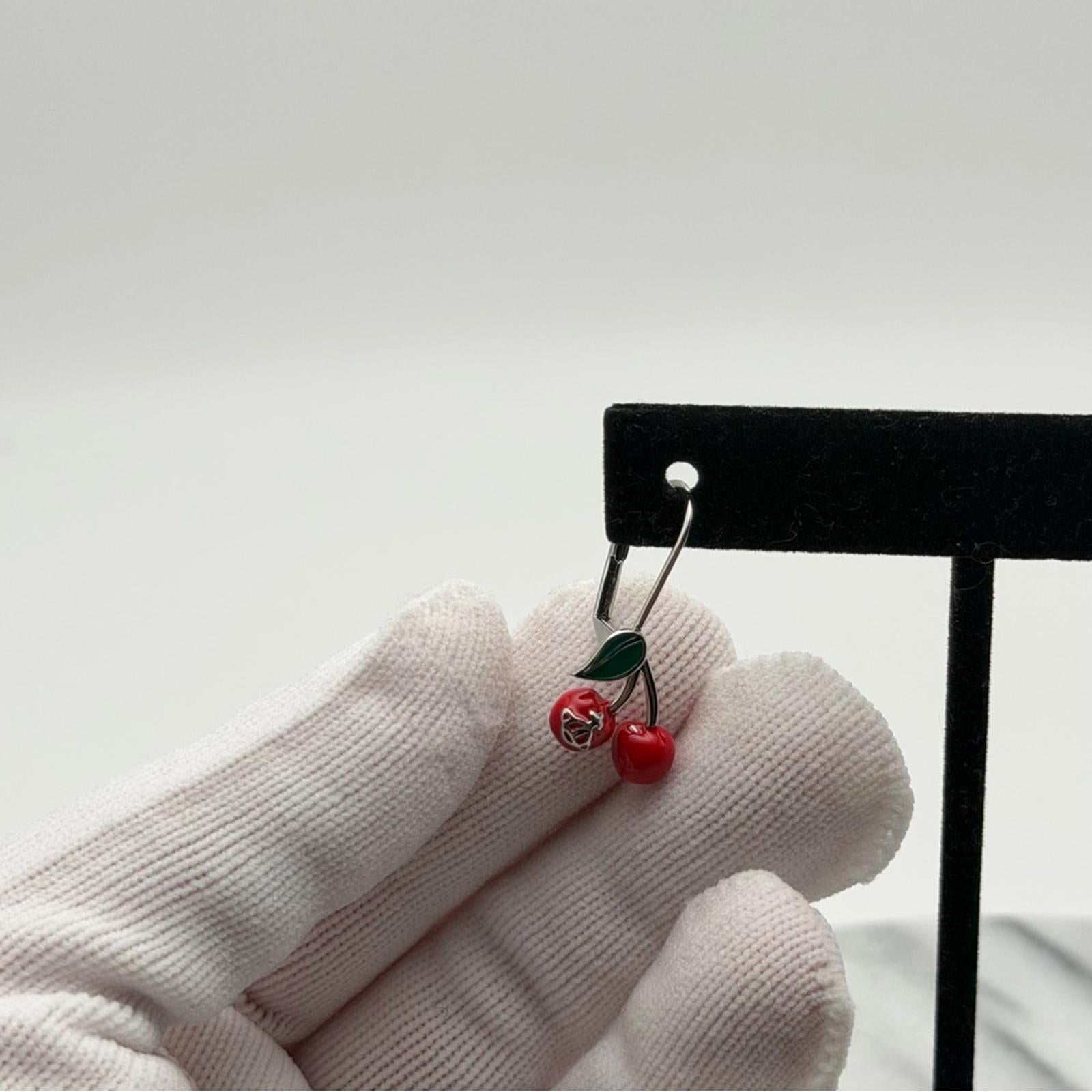 Vivienne Westwood Cherry Drop Earrings – Silver Tone