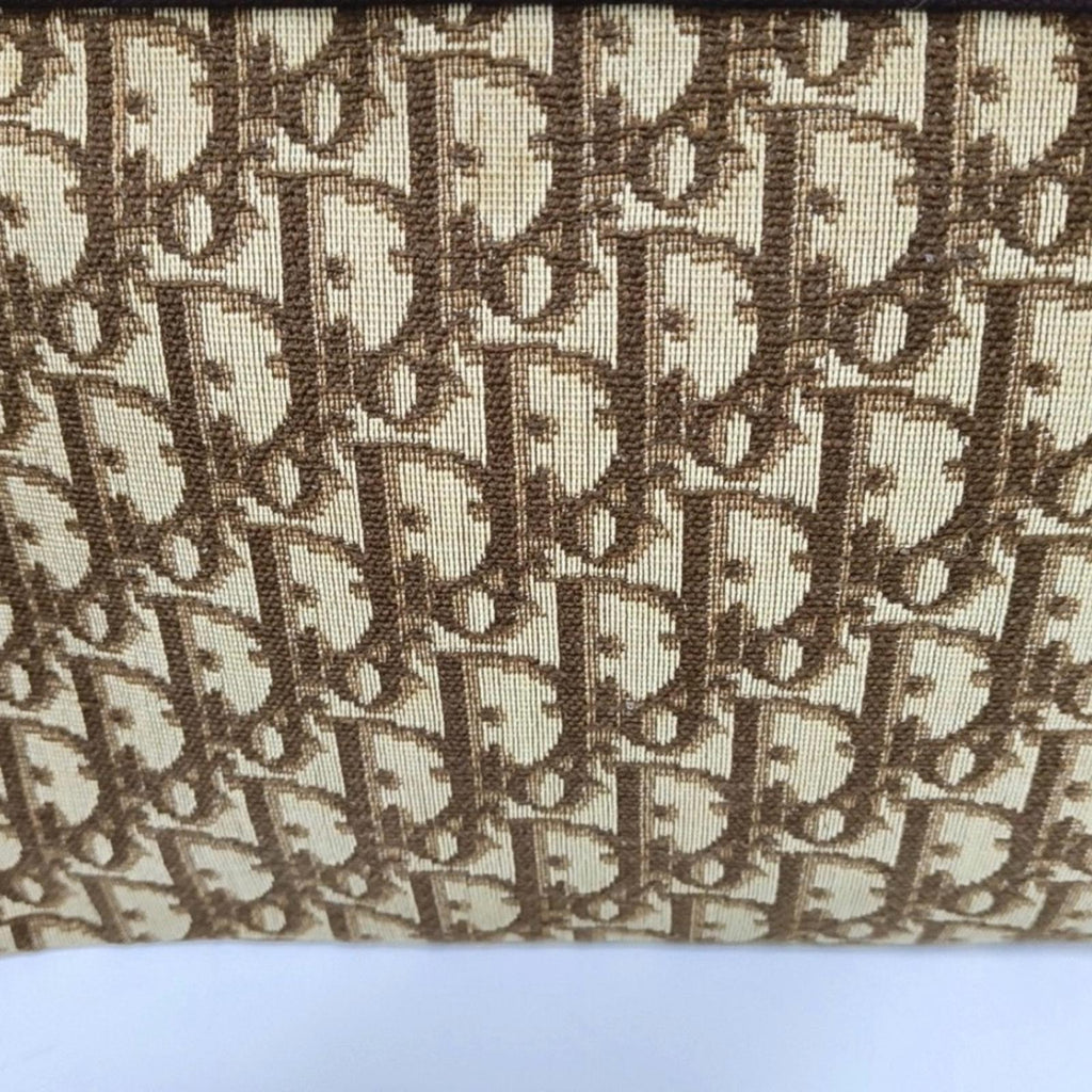 Vintage Christian Dior Trotter Monogram Zip Pouch / Clutch