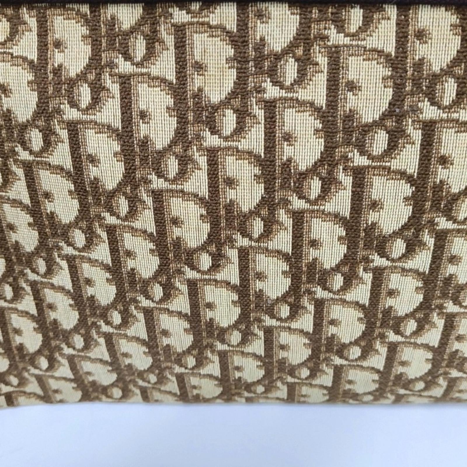 Vintage Christian Dior Trotter Monogram Zip Pouch / Clutch