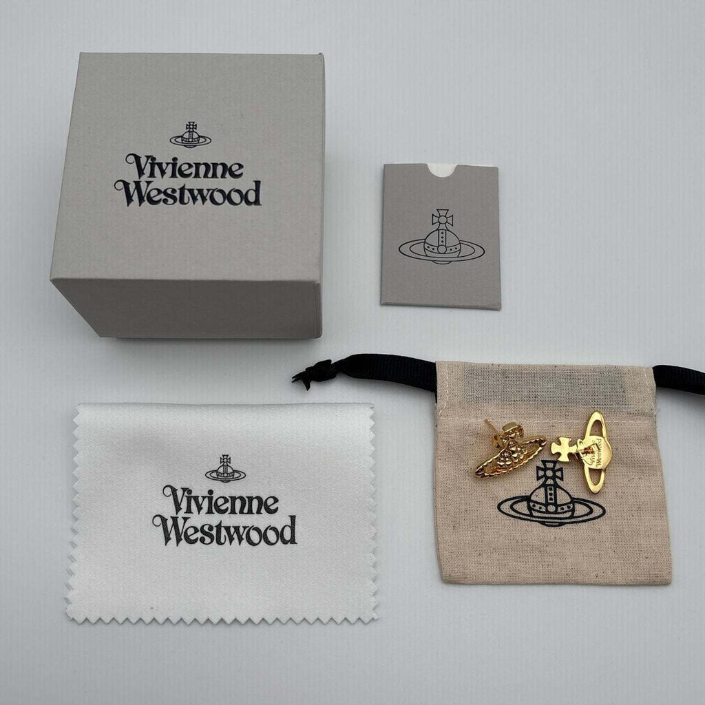 Vivienne Westwood Mayfair Gold-Tone Crystal Orb Stud Earrings