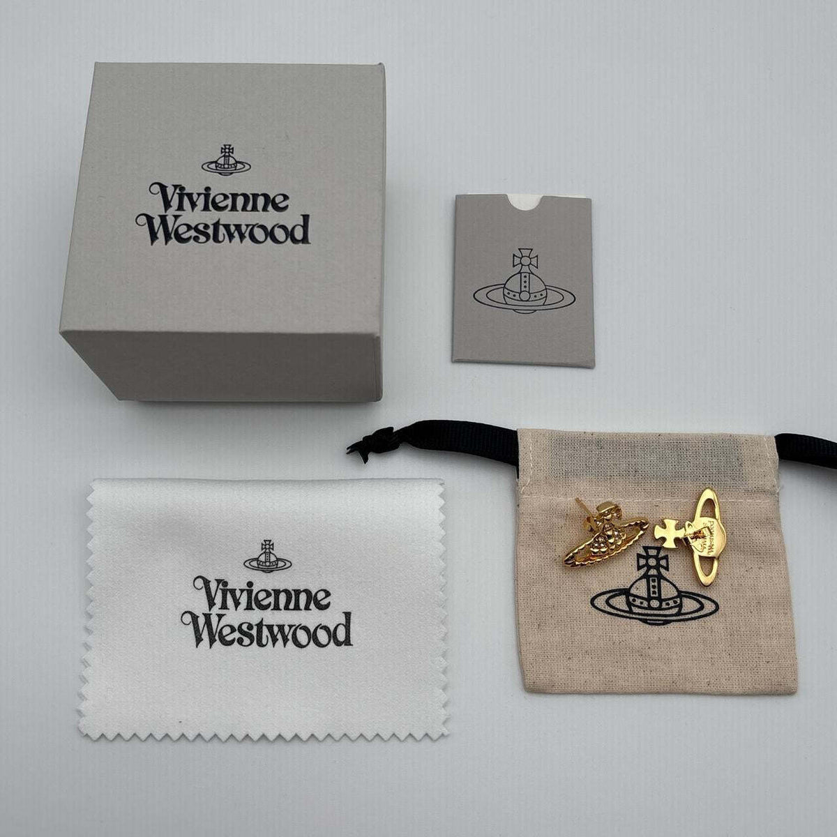 Vivienne Westwood Mayfair Gold-Tone Crystal Orb Stud Earrings