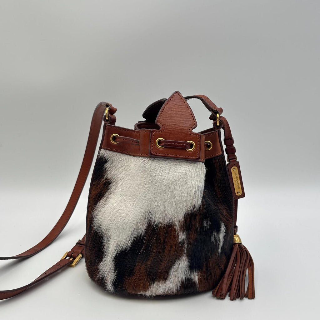 Saint Laurent Paris Emmanuelle Bucket Bag – Calf Hair Pony Hair Leather Tassel