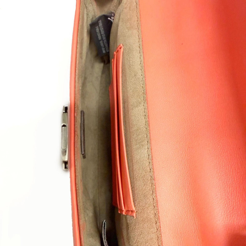 Fendi Mini Napa Baguette Crossbody Bag with Interwoven Strap