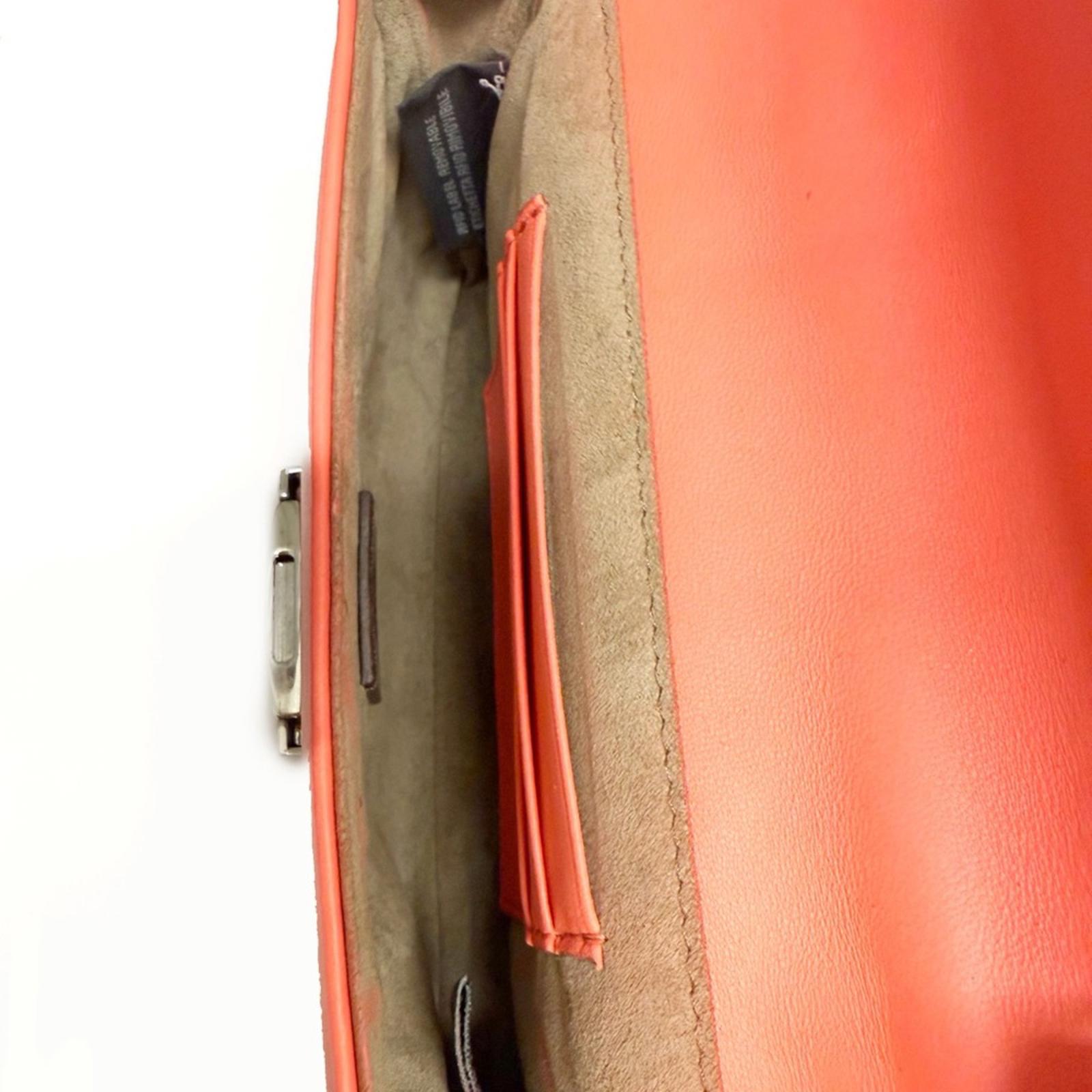 Fendi Mini Napa Baguette Crossbody Bag with Interwoven Strap