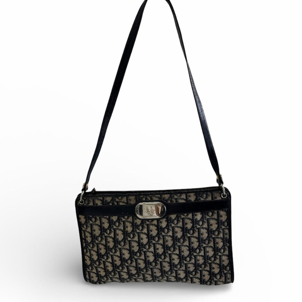 CHRISTIAN DIOR TROTTER CANVAS SHOULDER BAG