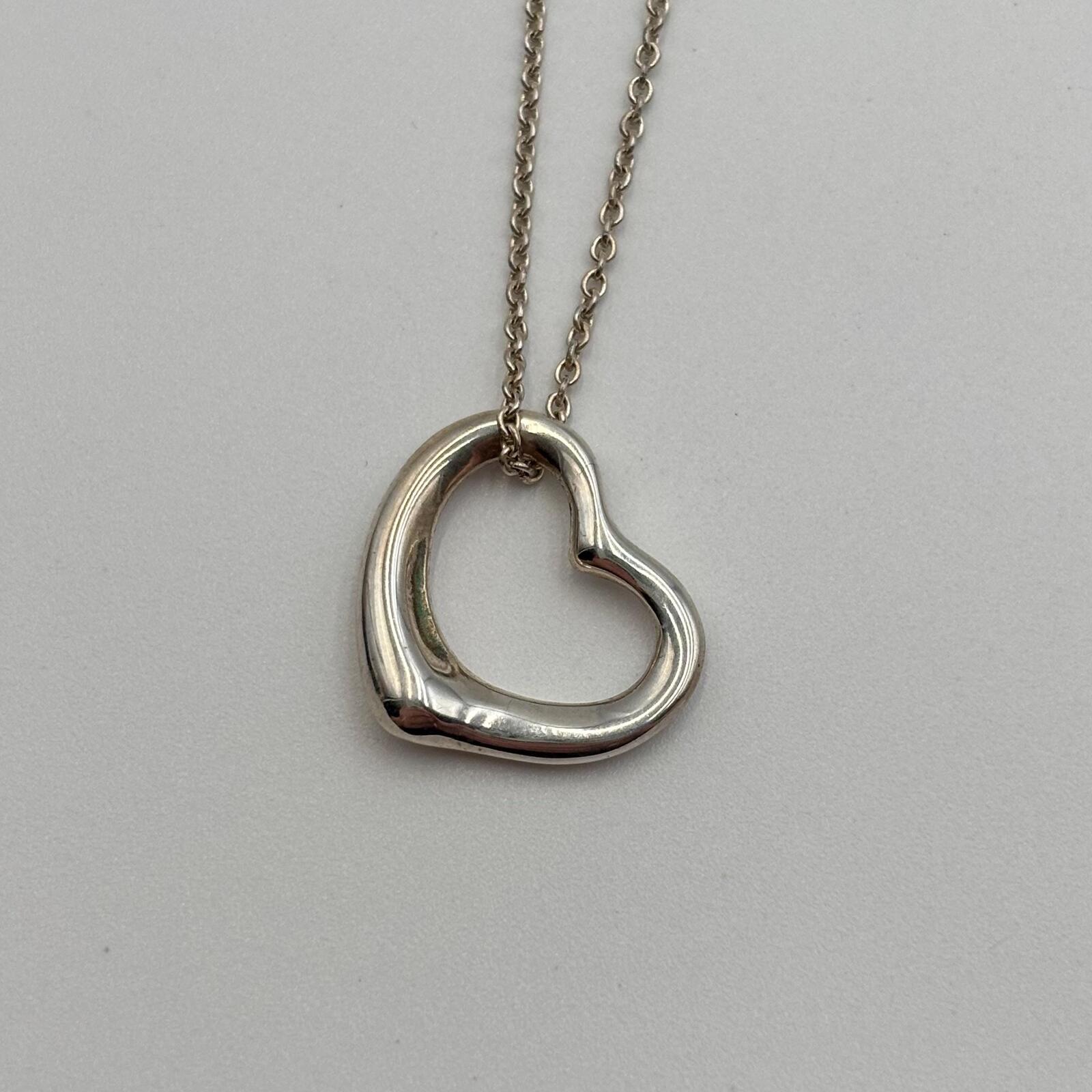 Tiffany & Co. Elsa Peretti Open Heart Pendant Necklace