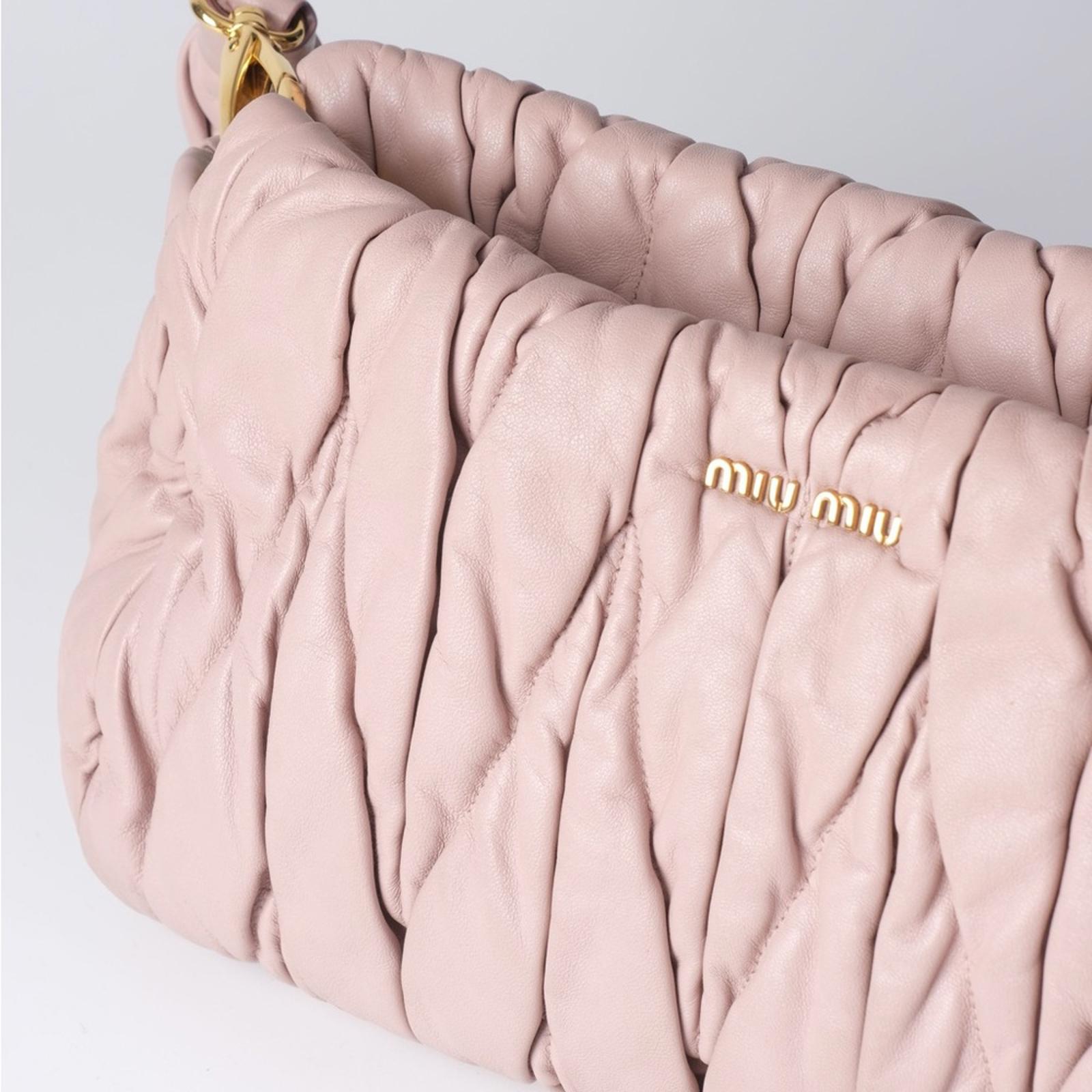 Miu Miu Bolsa Matelassé Pink 5BC022 Shoulder Bag