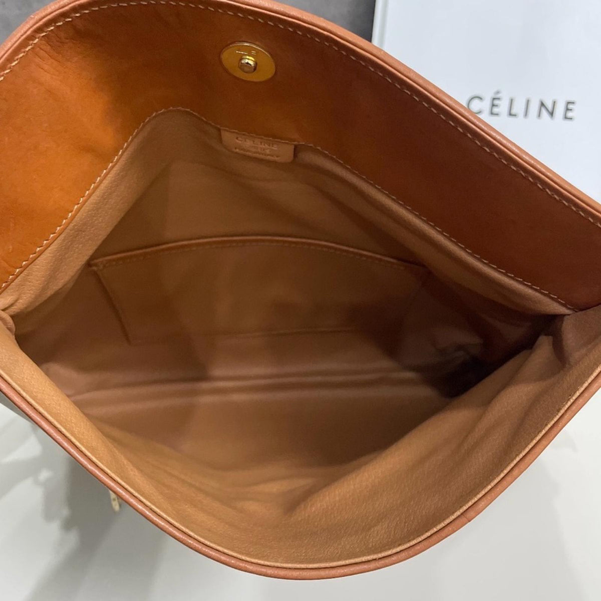 Celine Vintage Macadam Canvas Flap Shoulder Bag