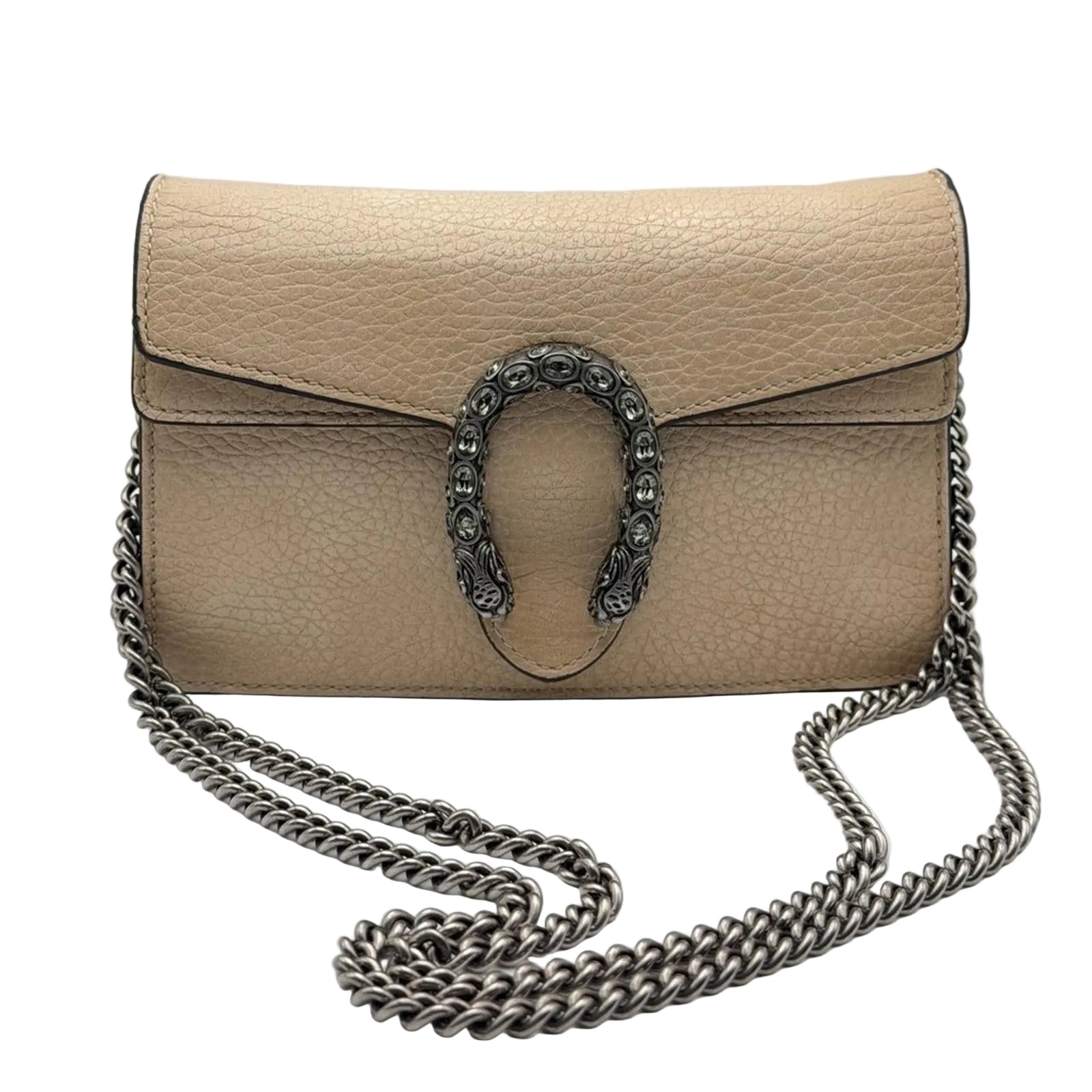 GUCCI DIONYSUS SUPER MINI BAG — CREAM GRAINED LEATHER