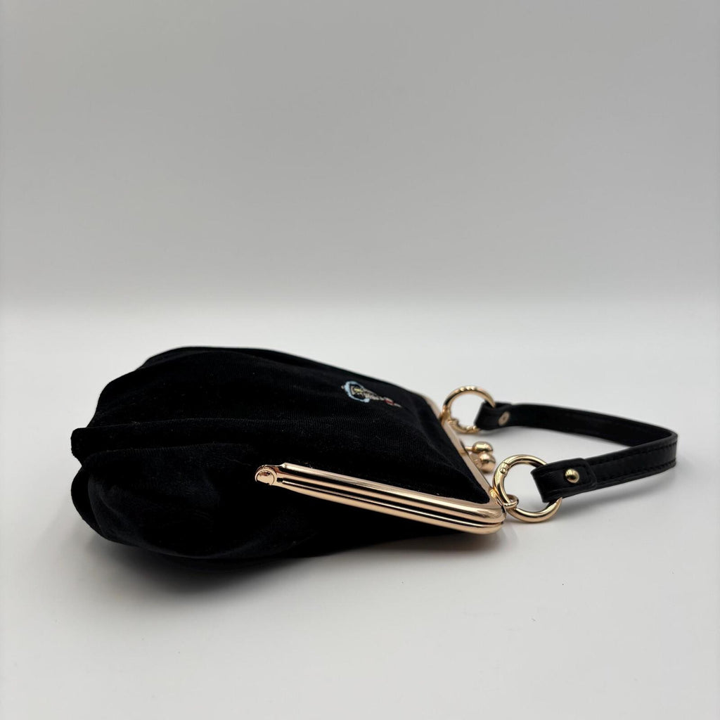 Vivienne Westwood Orb Embroidered Velvet Granny Bag with Chain Strap