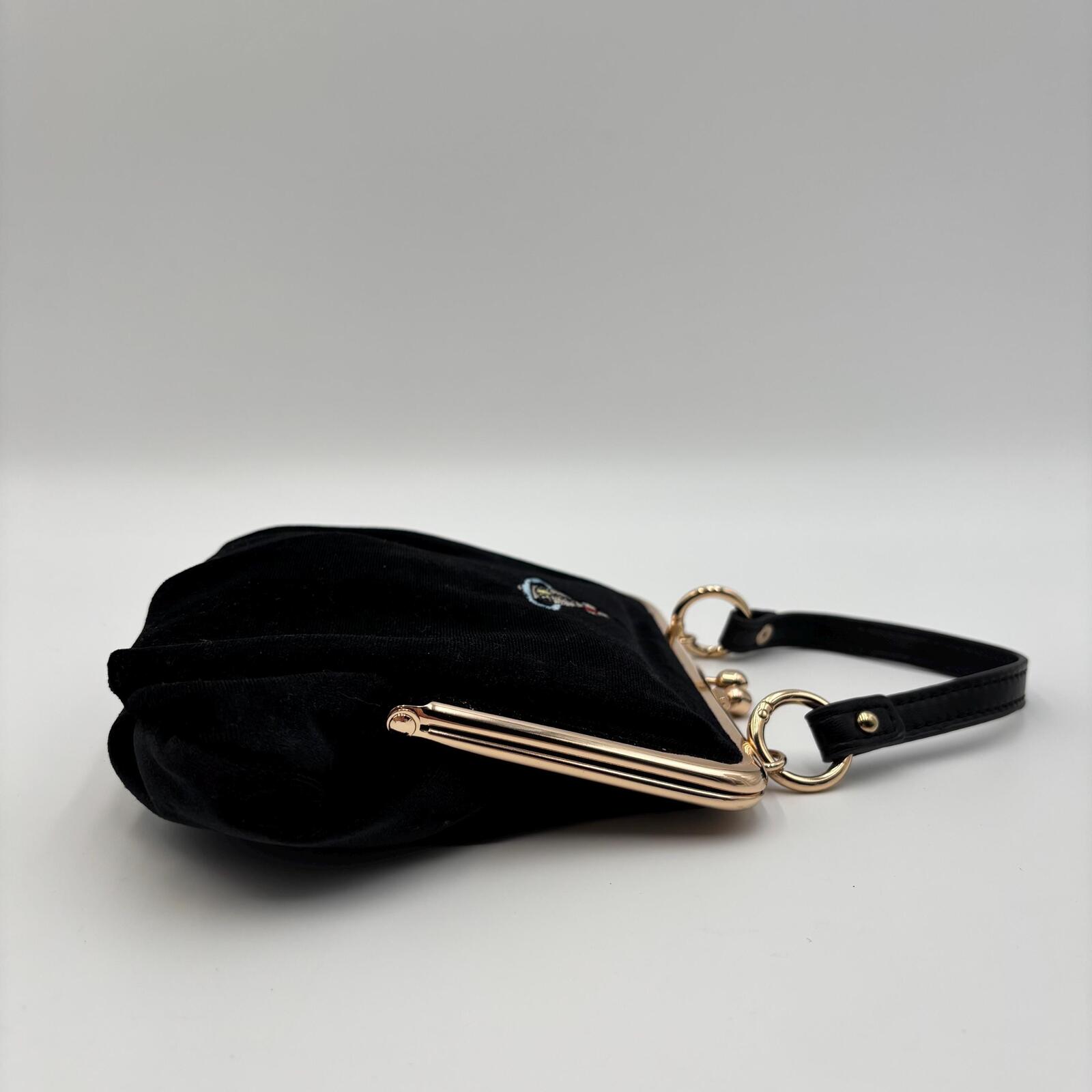 Vivienne Westwood Orb Embroidered Velvet Granny Bag with Chain Strap