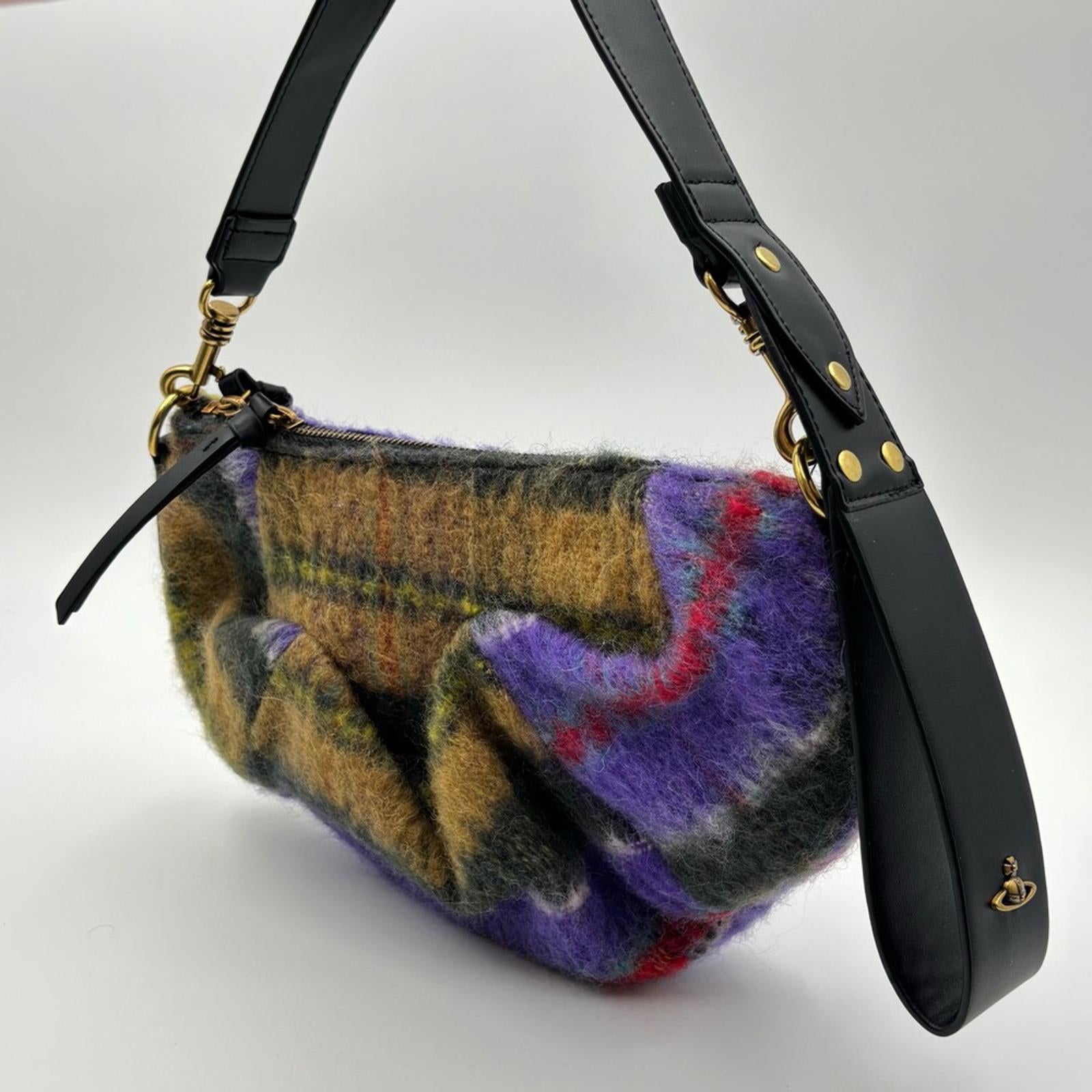 Vivienne Westwood Agnes Small Reversible Tartan Shoulder Bag