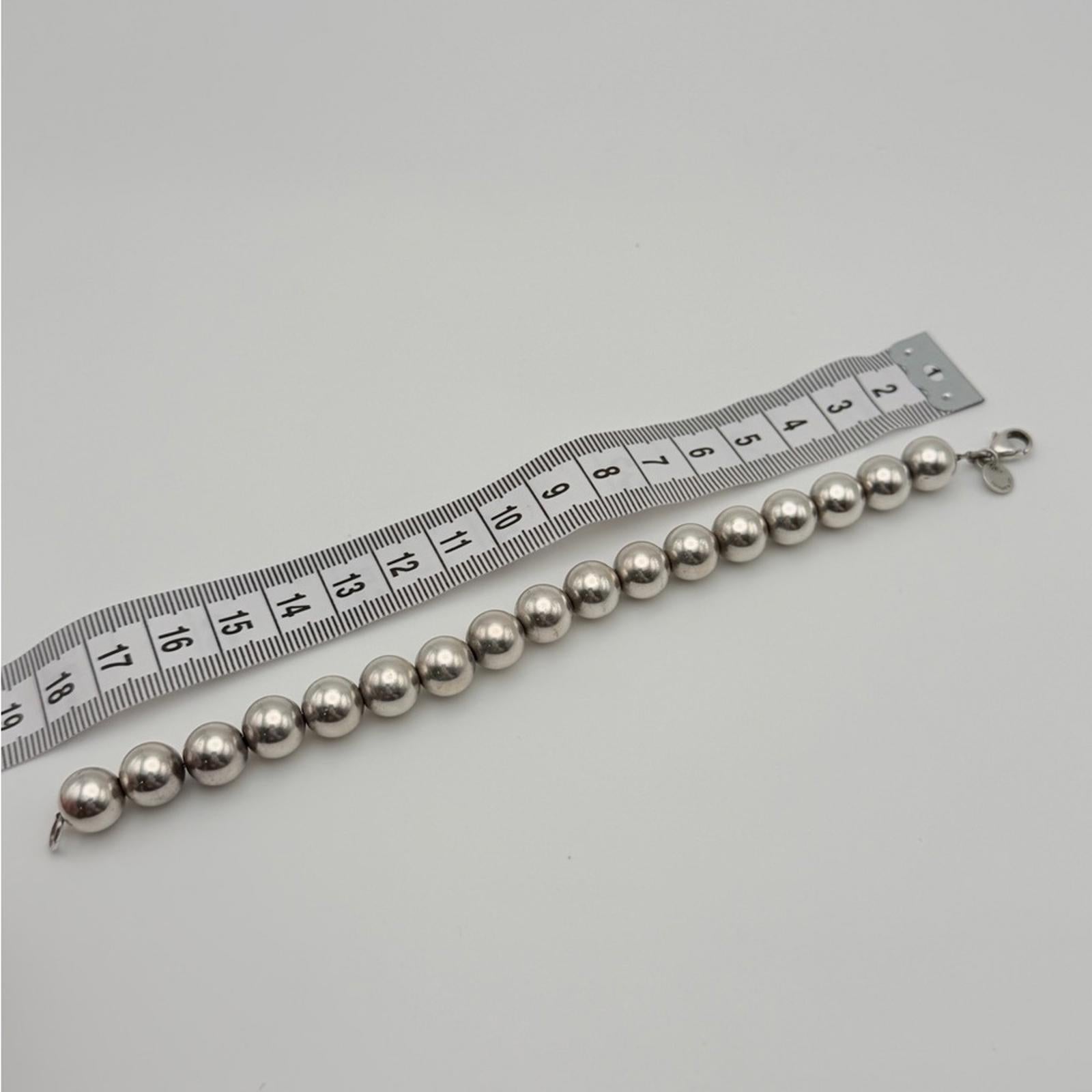 TIFFANY & CO 925 STERLING SILVER BALL BEAD BRACELET SILVER