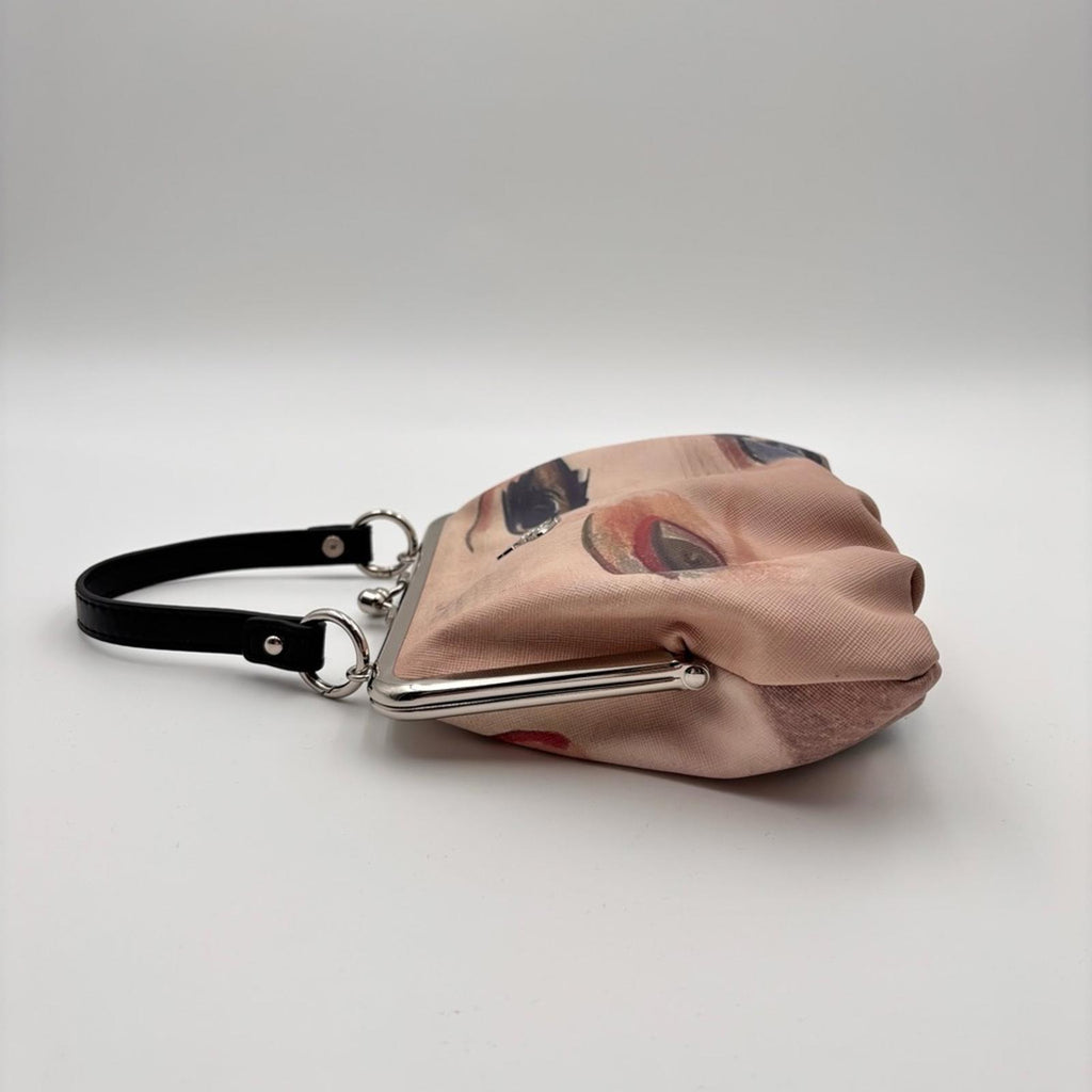 Vivienne Westwood Granny Bag Portrait Print Kiss Lock Clutch
