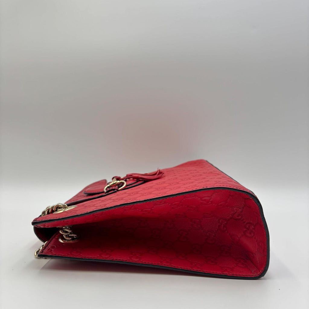 Gucci Emily Large Guccissima Horsebit Chain Shoulder Bag