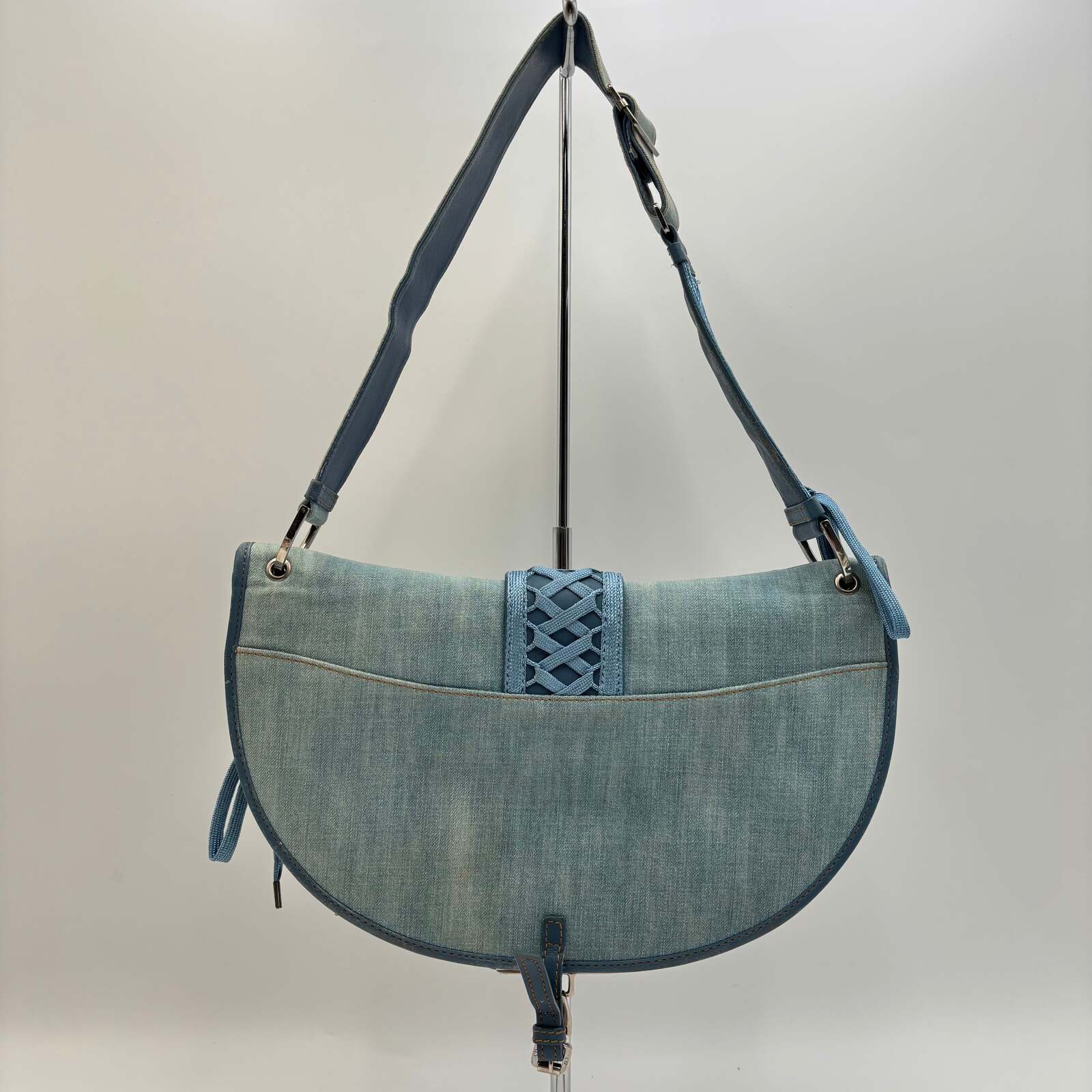 Christian Dior Admit It Corset Denim Shoulder Bag 2002