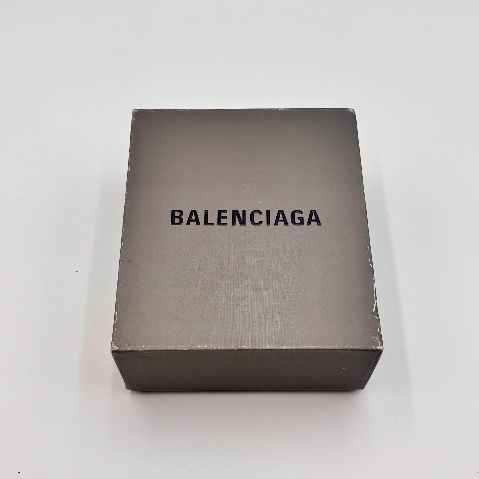 Balenciaga Black Croc Leather Circled BB Logo Belt