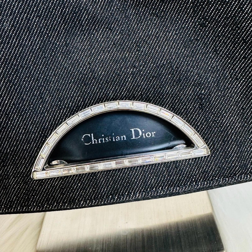 Christian Dior Malice Black Denim Shoulder Bag