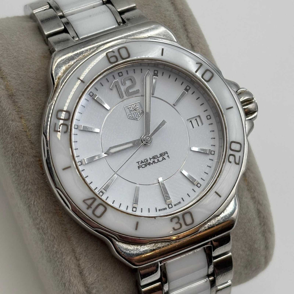 TAG Heuer Formula 1 Ladies White Ceramic Quartz Watch WAH1211 37mm