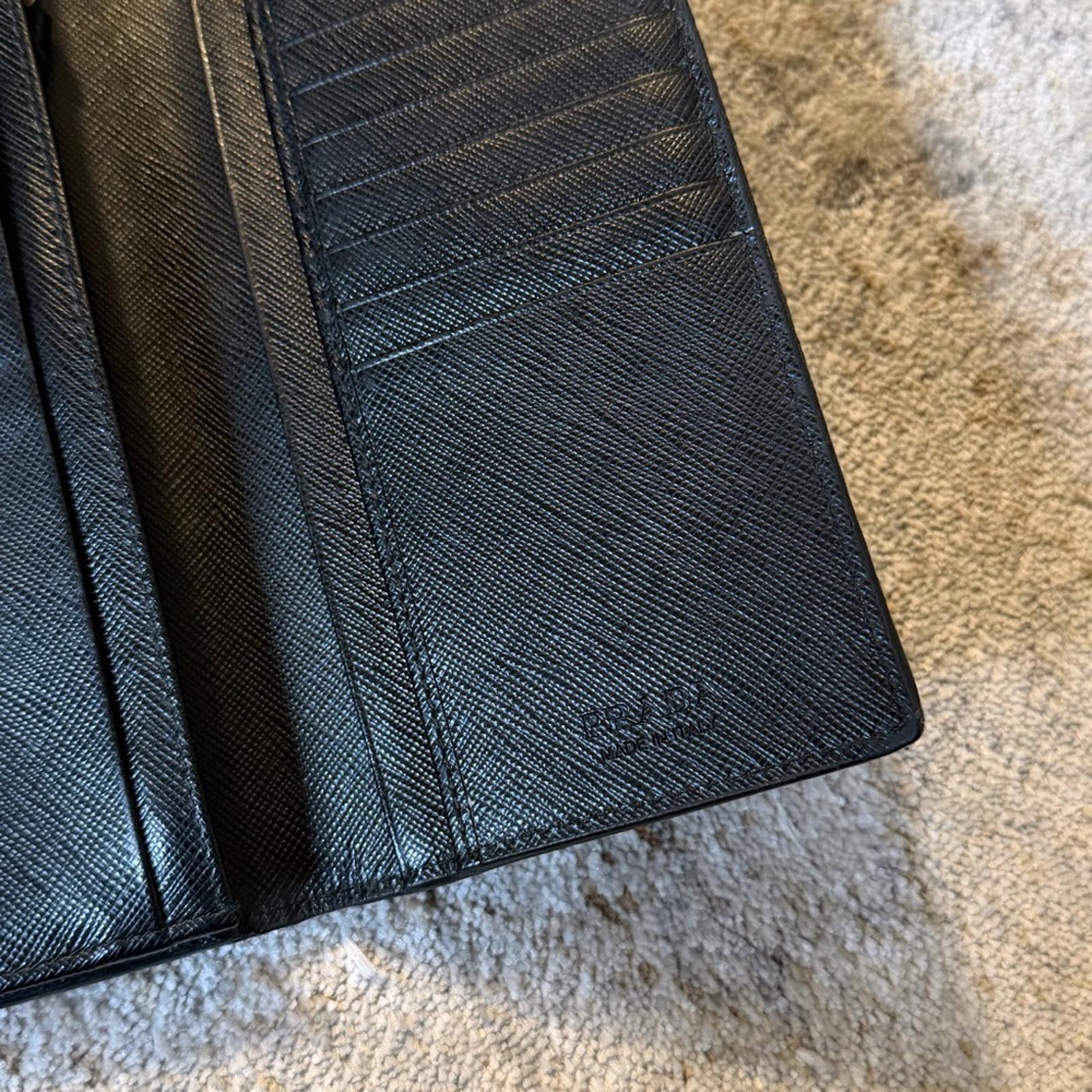 PRADA BLACK SAFFIANO LEATHER LONG WALLET