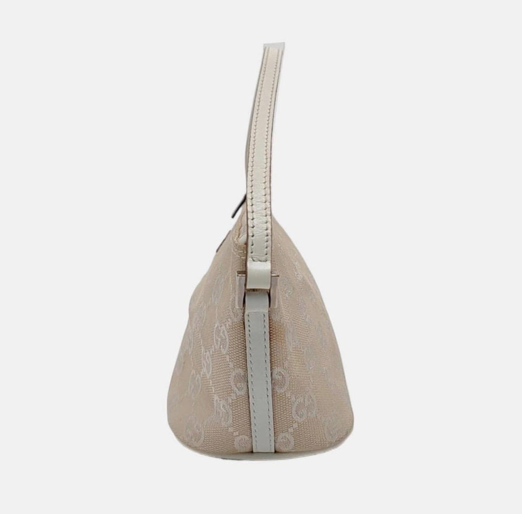 Gucci GG Canvas Boat Pochette Shoulder Bag — Beige